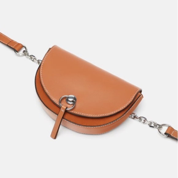 NWT Zara Contrasting Leather Belt Bag - Picture 5 of 8